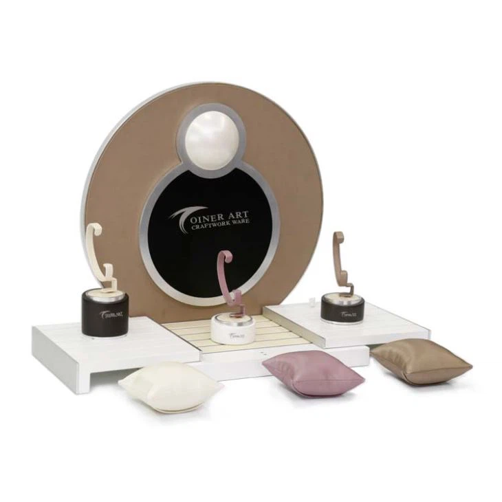 Fashion Round Wooden Window Watch Display