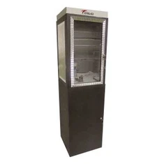 Sort træfremvisning med akryldør