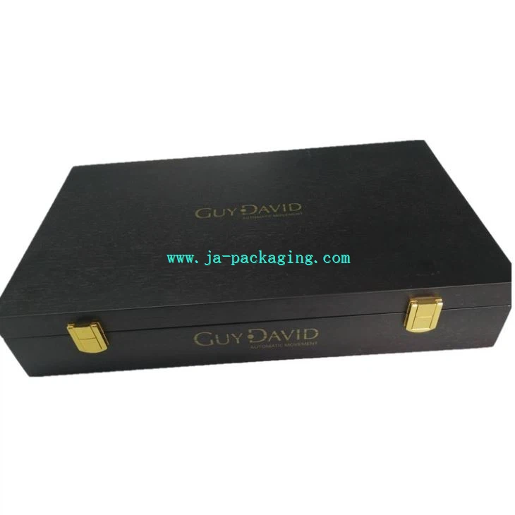 Brown Natural Wood Watch Box For 12-watch